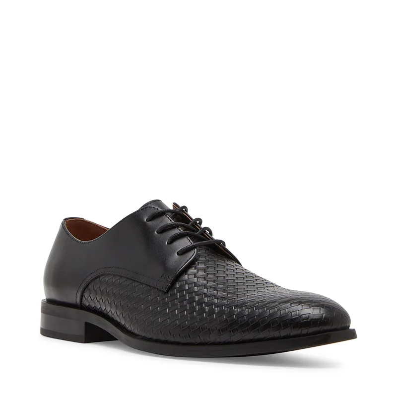 STEVE MADDEN Steve madden fairfax black leather formal shoes